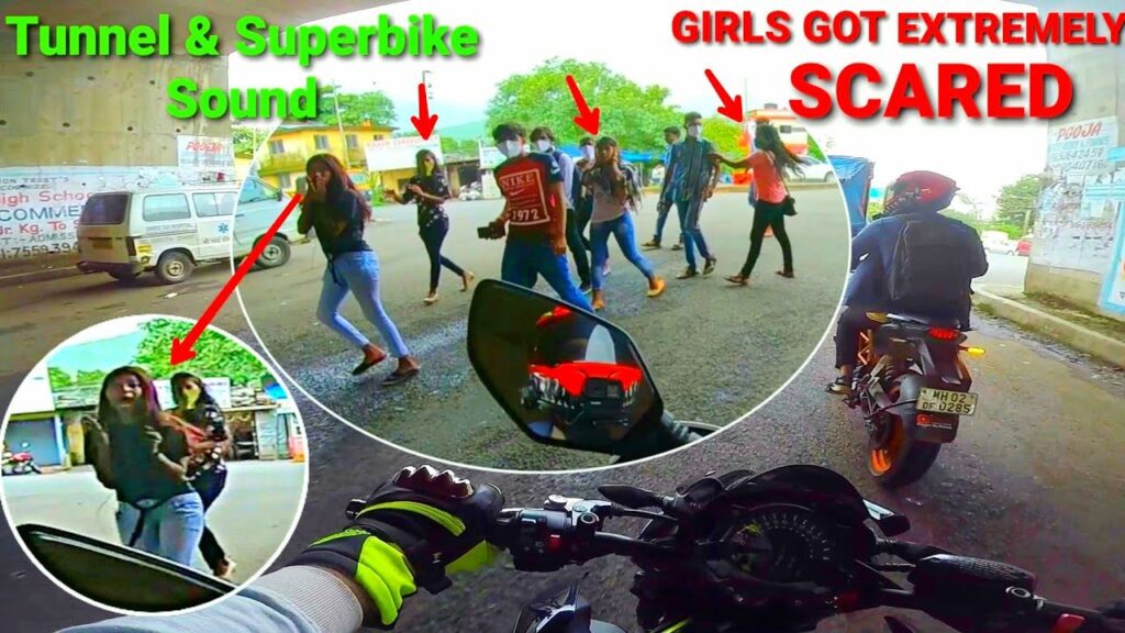 Chicas guapas están extremadamente asustadas por el sonido de Superbike |  Debe ver las reacciones de las chicas |  Piloto Z900