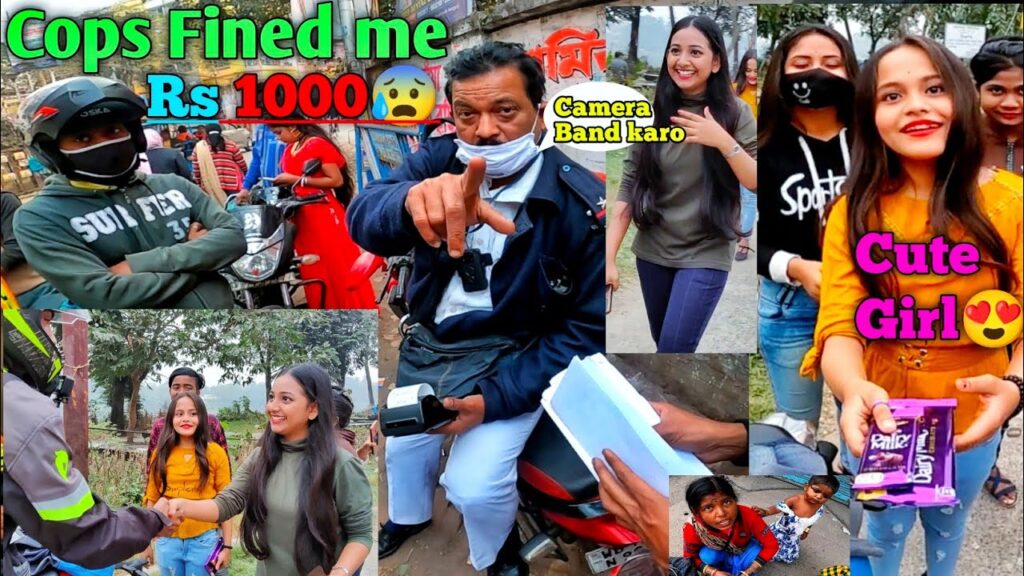 La policí­a me multó con 1000 rupias???? ||  Encuentra con Cute Girl con ||  Superbike ||  seguro ||  seguro de bicicleta